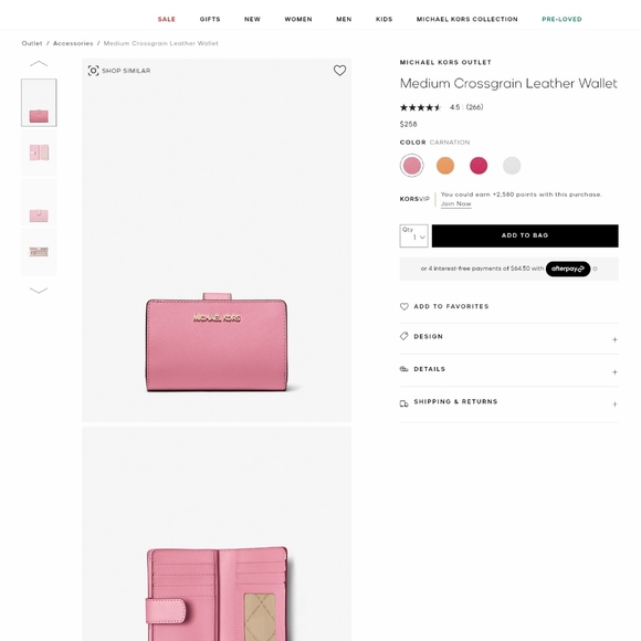 NWOT MICHAEL KORS JET SET TRAVEL BLOSSOM 35T9RT  BI-FOLD PLUS DUST BAG - Picture 8 of 13